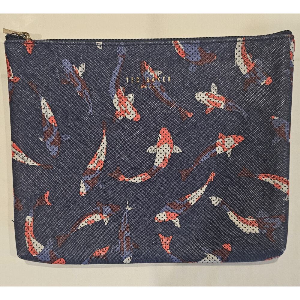 Ted Baker Koi Fish Travel Cosmetic Pouch Clutch
